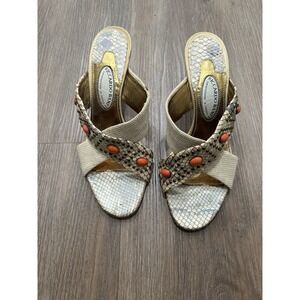 Vintage RICCARDO BANFI  Heeled‎ Mules Size 37.5